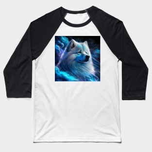 Luminous Samoyed Baseball T-Shirt